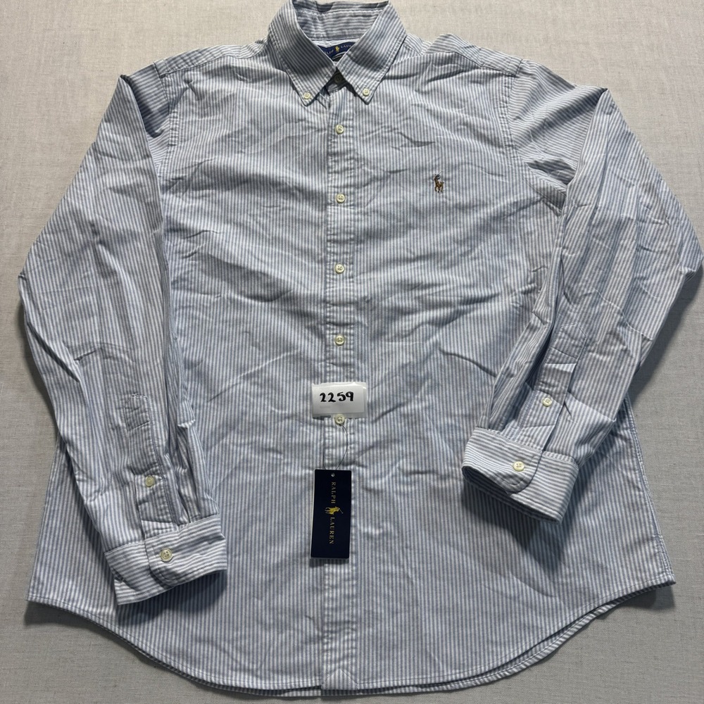 Ralph Lauren Button Down Shirt Mens XL Blue White New